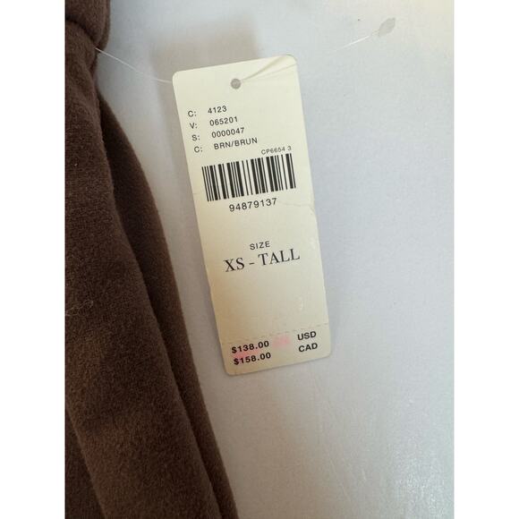 Anthropologie Tall NWT Maeve Stretch Knit Brown Wide Leg Pull On Pants XS - Picture 9 of 10